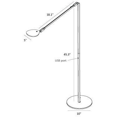 Splitty 28.1 inch 7.00 watt Matte Pacific Blue Floor Lamp Portable Light